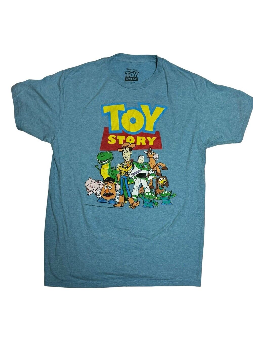 Disney Pixar Toy Story Mens Graphic T Shirt Large Woody Buzz Slinky Hamm Rex